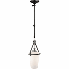 Artcraft AC11241NB Brydon Contemporary Black and Brushed Nickel Mini Pendant Lamp