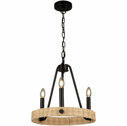 Artcraft AC11713BK Perris Modern Black Mini Chandelier Light
