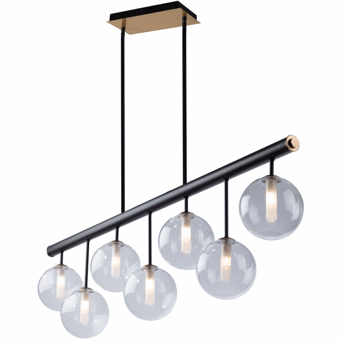 Artcraft AC11767VB Aurelia Modern Matte Black & Brass Halogen Kitchen