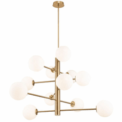 Artcraft AC11768BR Aurelia Contemporary Brass Chandelier Light