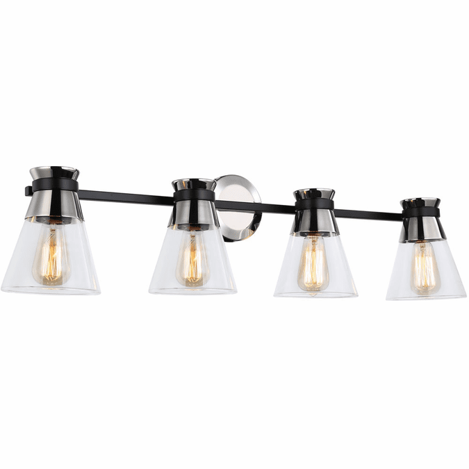 Artcraft AC11804NB Kanata Modern Black & Brushed Nickel 4Light