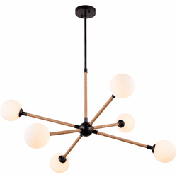 Artcraft AC11846BK Capilano Modern Black Lighting Chandelier