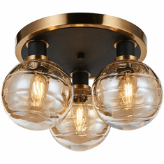 Artcraft AC11873AM Gem Modern Black and Brushed Brass Ceiling Lighting Fixture