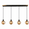 Artcraft AC11874AM Gem Contemporary Black and Brushed Brass Kitchen Island Light - alt