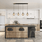 Artcraft AC11874AM Gem Contemporary Black and Brushed Brass Kitchen Island Light - alt