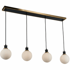 Artcraft AC11874WH Gem Contemporary Black and Brushed Brass Island Light Fixture