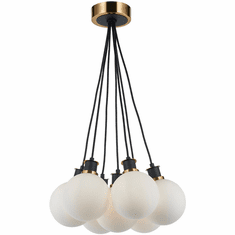 Artcraft AC11877WH Gem Modern Black and Brushed Brass Multi Lighting Pendant