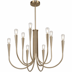 Artcraft AC11929BR Bronte Modern Brass Lighting Chandelier