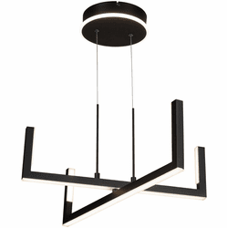 Artcraft AC6774BK Silicon Valley Contemporary Black LED Chandelier Lamp