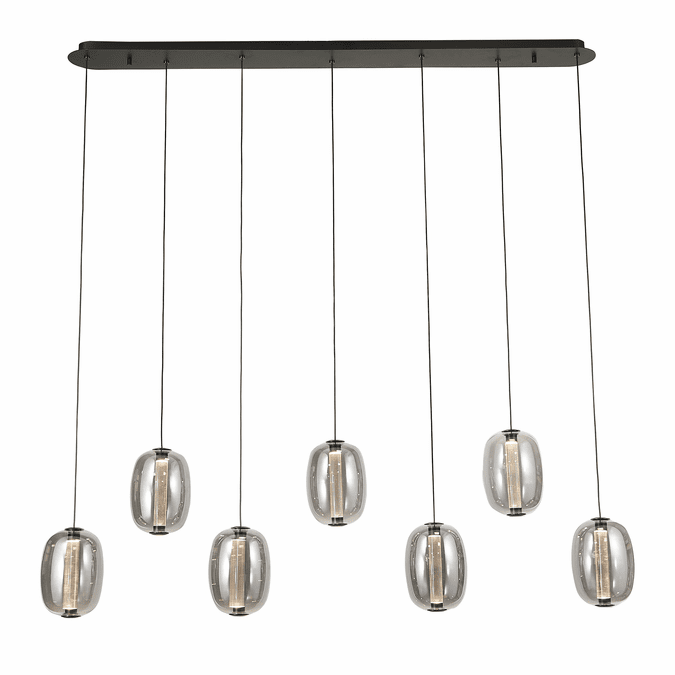 Artcraft AC6957SM Vega Modern Black LED Kitchen Island Light Fixture