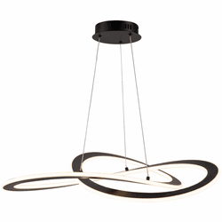 Artcraft AC7079BK Wave Modern Black LED Chandelier Lighting