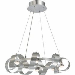 Artcraft AC7210BA Rolling Hills Modern Brushed Aluminum LED Mini Chandelier Lighting