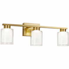 Artcraft AC7393BR Saville Modern Brass LED 3-Light Bath Lighting