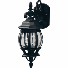 Artcraft AC8091BK Classico Black Exterior 18" Wall Sconce Light
