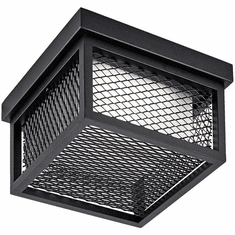 Artcraft AC9176BK Innovation Black LED Exterior Flush Ceiling Light Fixture