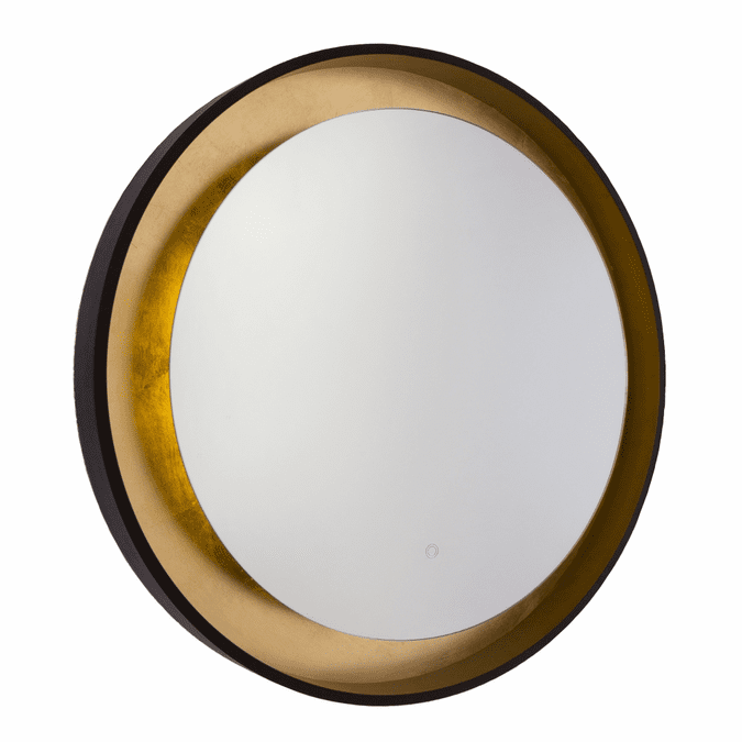 Artcraft AM304 Reflections Contemporary Oil Rubbed Bronze & Gold Leaf LED Wall Mirror