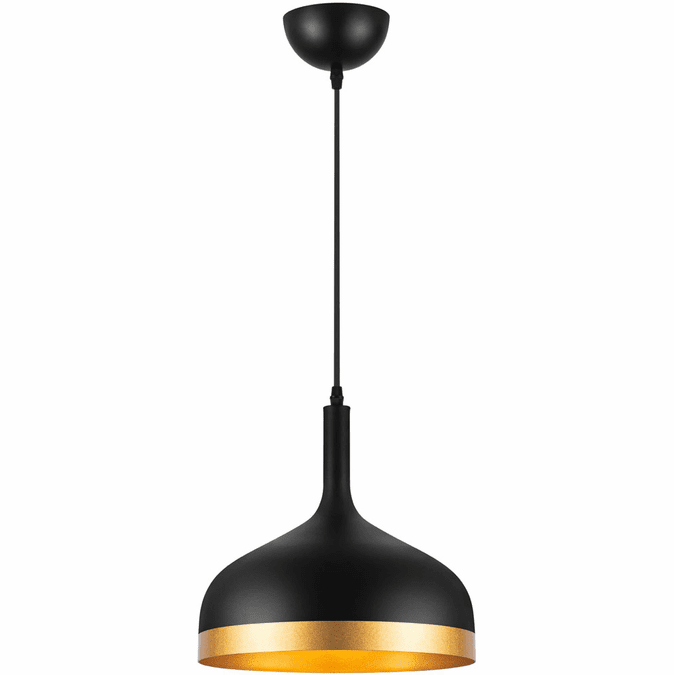 Artcraft SC13350BK Dash Contemporary Black & Gold Hanging Light Fixture