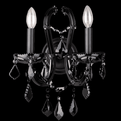 Avenue Lighting HF1041-BLK Onyx Ln. Crystal Black Finish 15" Tall Wall Sconce