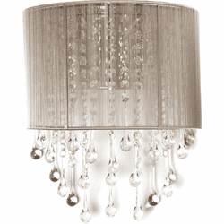 Avenue Lighting HF1511-TP Beverly Dr. Taupe Silk String Finish 8" Wide Wall Sconce Lighting