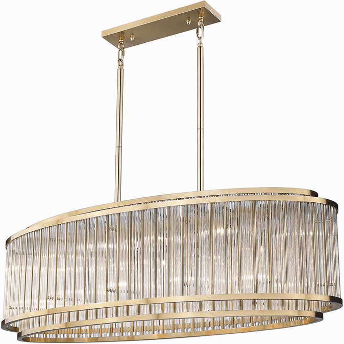 Avenue Lighting HF1927AB Waldorf Contemporary Antique Brass Island