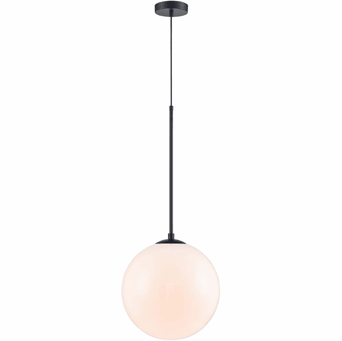 Avenue Lighting HF4201BKWHT Delilah Modern Matte Black Hanging Light