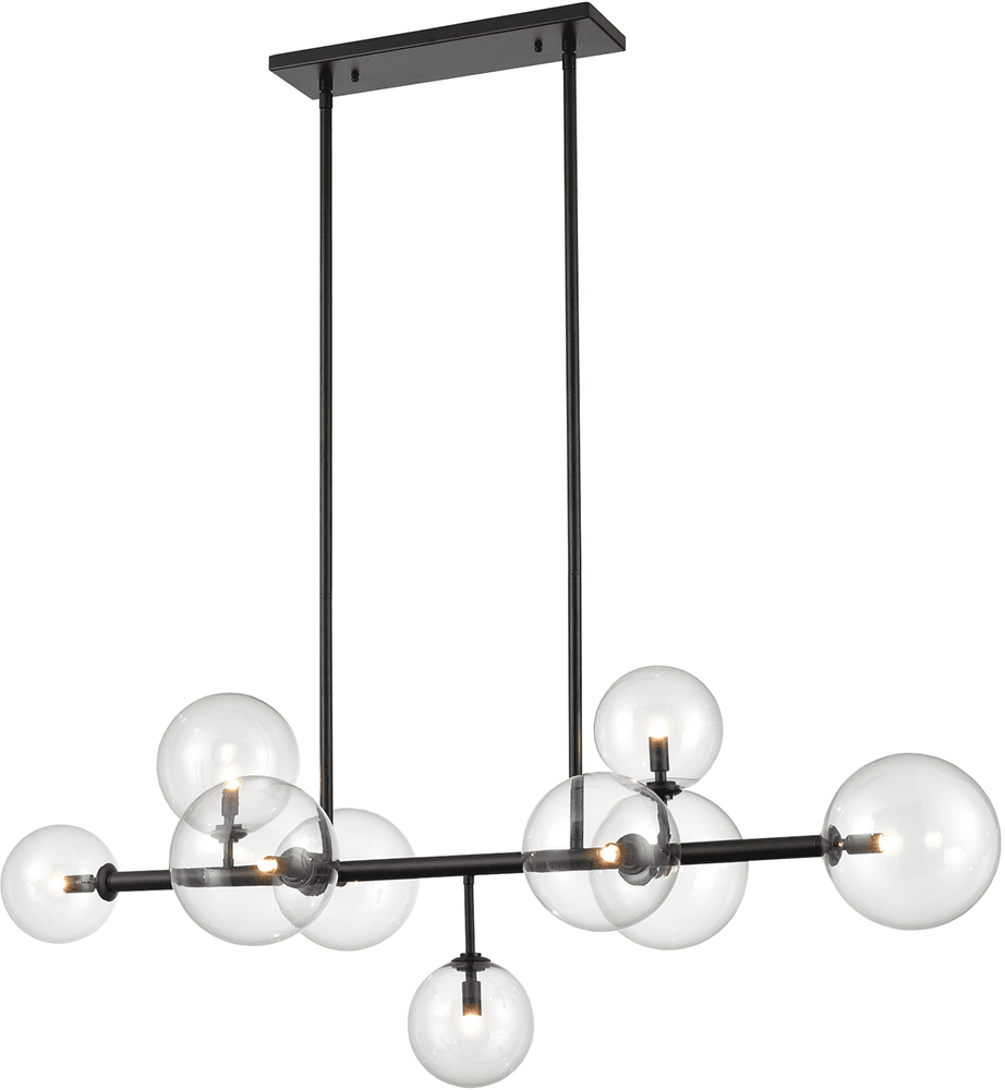 Avenue Lighting HF4209BK Delilah Modern Black LED Island Light Fixture