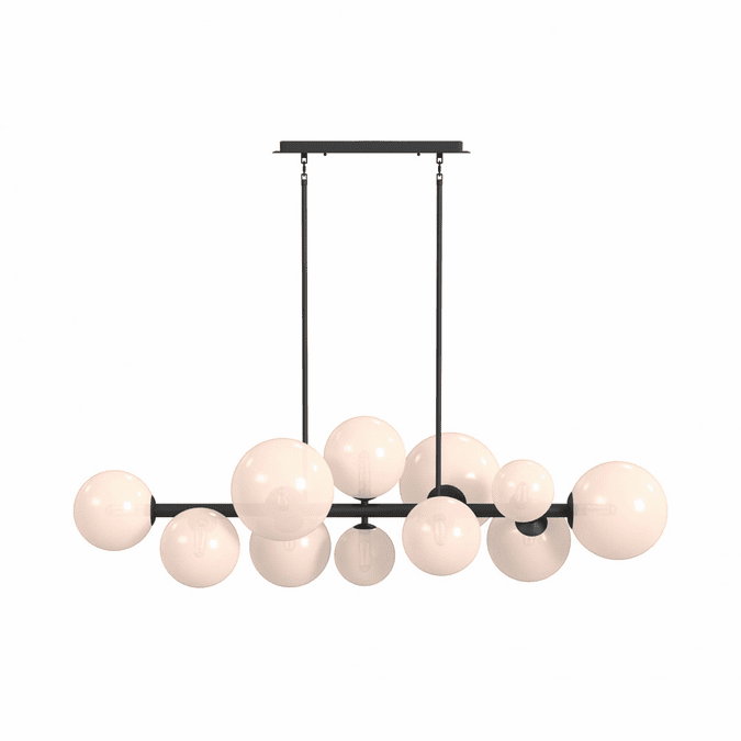 Avenue Lighting HF4222BKWHT Delilah Contemporary Matte Black Island
