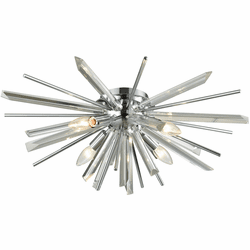 Avenue Lighting HF8205-CH Palisades Ave. Chrome With Clear Glass Ceiling Lighting Fixture