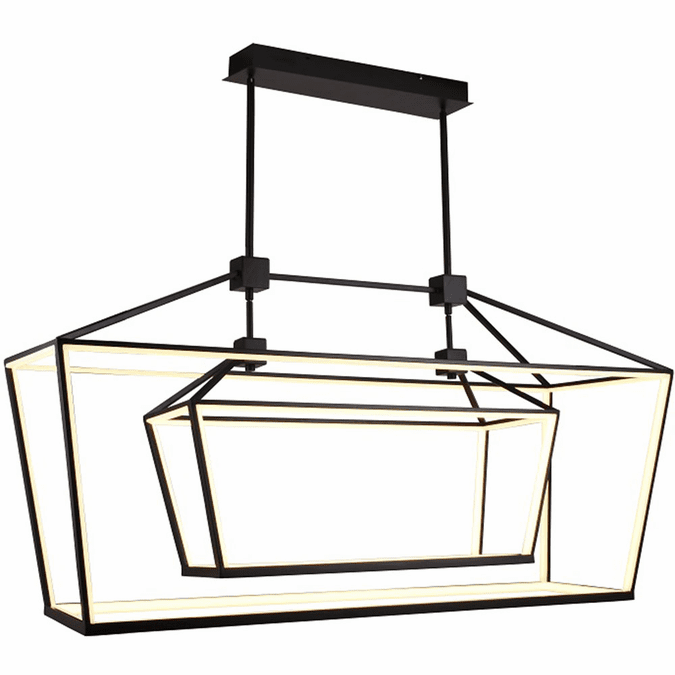 Avenue Lighting HF9413BLK Park Ave. Modern Black LED Island Lighting