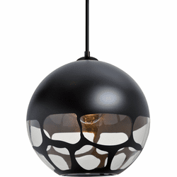 Besa 1JT-ROCKYBK Rocky Contemporary Black LED Mini Hanging Pendant Lighting