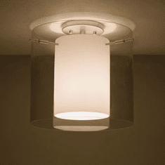 Besa 1KM-S18407 Pahu Modern Satin Nickel LED 12" Overhead Lighting Fixture