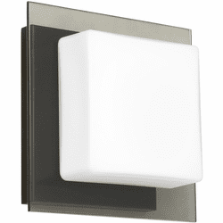 Besa 1WS-7735SM-LED-BR Alex Contemporary Bronze Opal/Smoke LED Wall Sconce