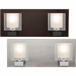 Besa 2WF-BOLOFR Bolo Contemporary Clear/Frost 2-Light Bath Lighting