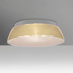Besa 9664CRC Pica Contemporary Creme Sand 14" Flush Lighting