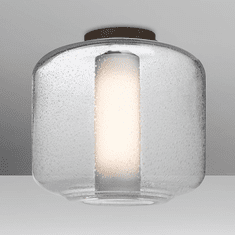 Besa NILES10COC-BR Niles Contemporary Bronze Clear Bubble/Opal Ceiling Lighting