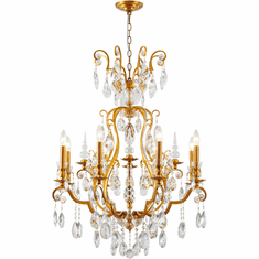 Bethel International BET65XL-AB-1 Antique Brass Lighting Chandelier