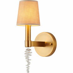 Bethel International BET77W Metal & Crystal Wall Sconce