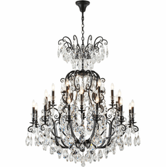 Bethel International BET78C51BLK Matte Black Hanging Chandelier
