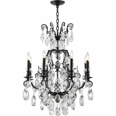 Bethel International BET79C32BLK Matte Black Ceiling Chandelier
