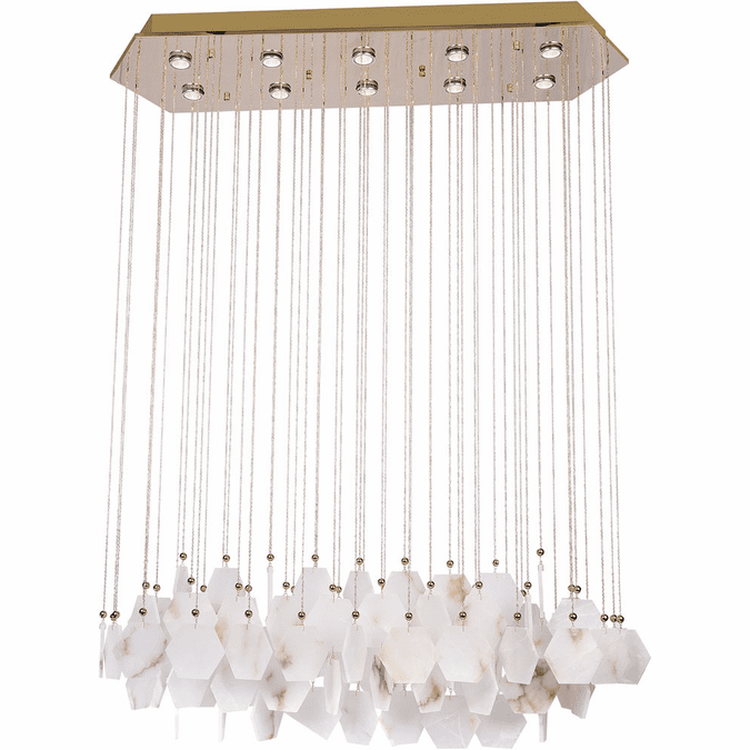 Bethel International BU02C45G Modern Gold LED Multi Hanging Light