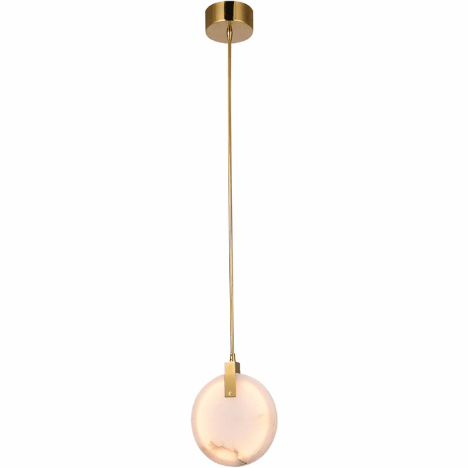Bethel International BU05P7G Modern Gold LED Mini Hanging Pendant Light