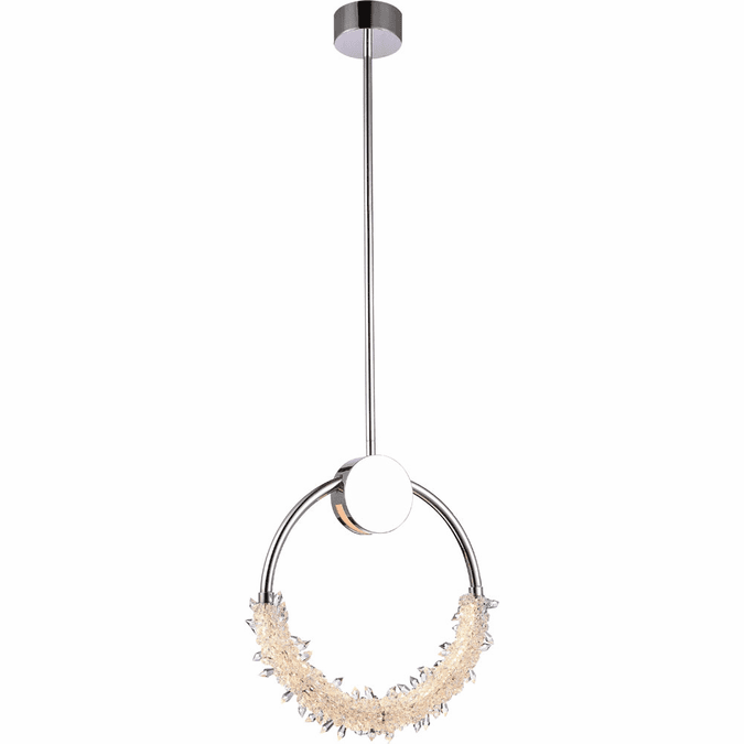 Bethel International BU07P11CH Chrome LED Mini Hanging Light Fixture