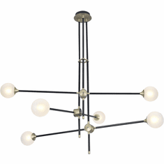 Bethel International DLS09C39BR Modern Black LED Chandelier Light