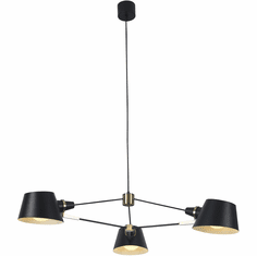 Bethel International DLS11C36B Modern Black Chandelier Lamp