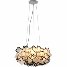Bethel International DLS46C20B Contemporary White & Black LED Drop Lighting Fixture