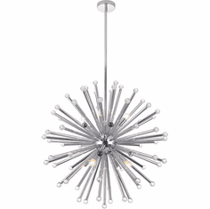 Bethel International DU120CH Contemporary Chrome Hanging Chandelier