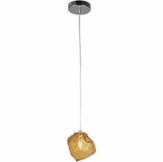 Bethel International DU126A Contemporary Amber Halogen Mini Drop Lighting Fixture