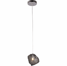 Bethel International DU126SMK Modern Amber Halogen Mini Drop Ceiling Light Fixture