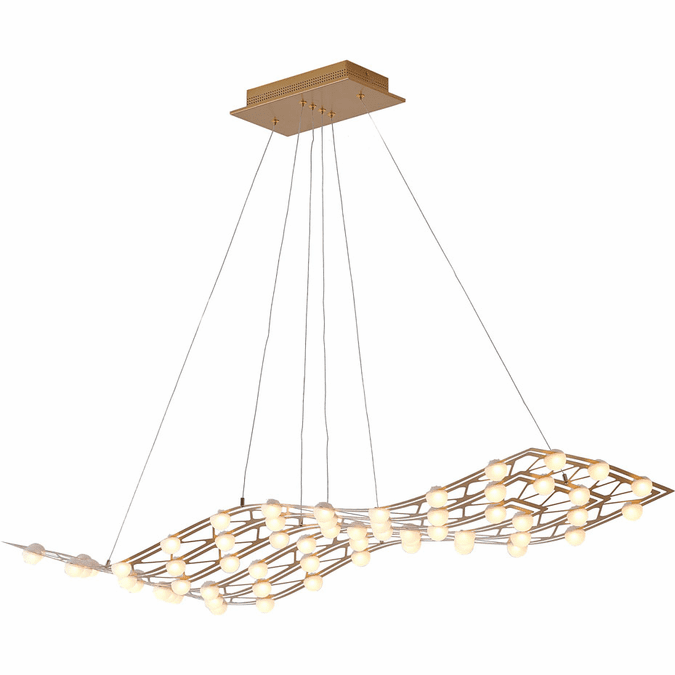 Bethel International FIT08C47G Modern Gold LED Island Light Fixture