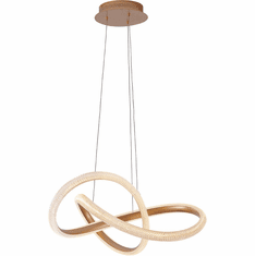 Bethel International FIT23C27G Modern Gold LED Drop Ceiling Light Fixture